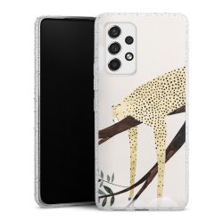 Silikon Glitter Case transparent-silber