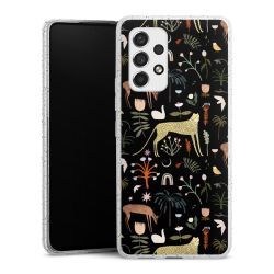 Silikon Glitter Case transparent-silber