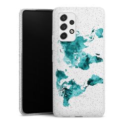 Silicone Glitter Case silver glitter