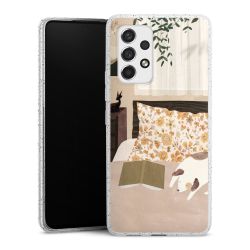 Silikon Glitter Case transparent-silber