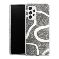 Silicone Glitter Case silver glitter