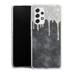 Silicone Glitter Case silver glitter