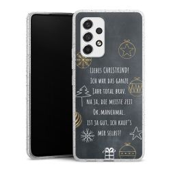 Silikon Glitter Case transparent-silber