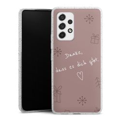 Silikon Glitter Case transparent-silber