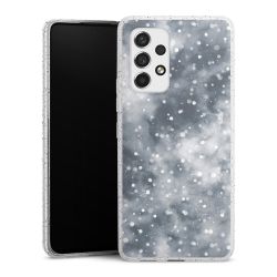 Silicone Glitter Case silver glitter