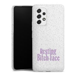 Silicone Glitter Case silver glitter