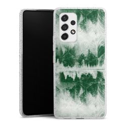 Silikon Glitter Case transparent-silber