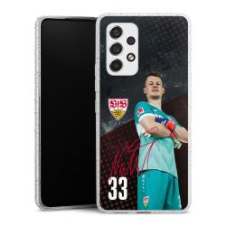 Silikon Glitter Case transparent-silber