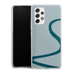 Silikon Glitter Case transparent-silber