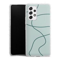 Silikon Glitter Case transparent-silber