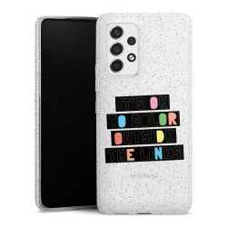 Silikon Glitter Case transparent-silber