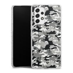 Silikon Glitter Case transparent-silber