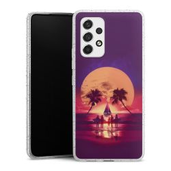 Silikon Glitter Case transparent-silber