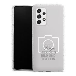 Silikon Glitter Case transparent-silber