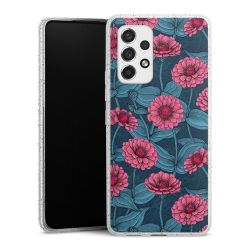 Silikon Glitter Case transparent-silber