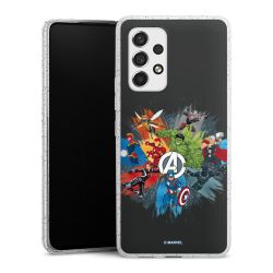 Silikon Glitter Case transparent-silber