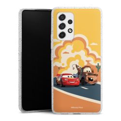 Silikon Glitter Case transparent-silber