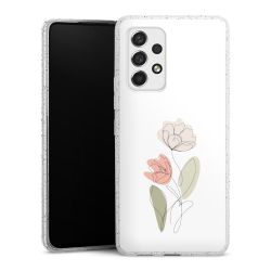 Silikon Glitter Case transparent-silber