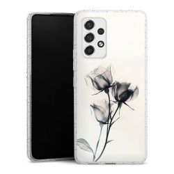 Silikon Glitter Case transparent-silber