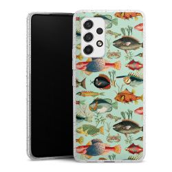 Silikon Glitter Case transparent-silber