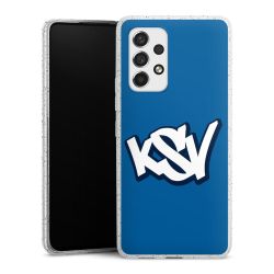 Silikon Glitter Case transparent-silber