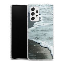 Silikon Glitter Case transparent-silber