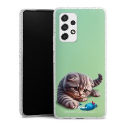 Silikon Glitter Case transparent-silber