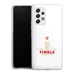 Silikon Glitter Case transparent-silber