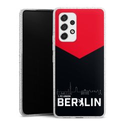 Silikon Glitter Case transparent-silber