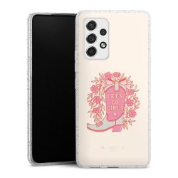 Silikon Glitter Case transparent-silber