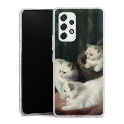 Silikon Glitter Case transparent-silber