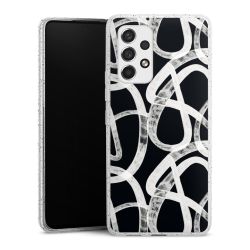 Silikon Glitter Case transparent-silber