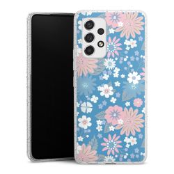 Silikon Glitter Case transparent-silber