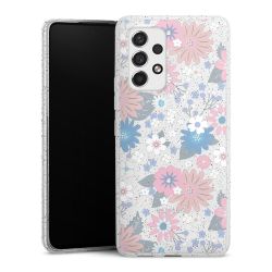 Silikon Glitter Case transparent-silber