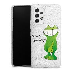 Silikon Glitter Case transparent-silber