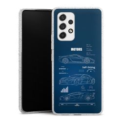 Silikon Glitter Case transparent-silber