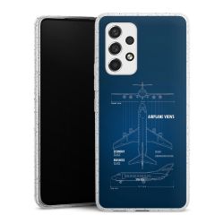 Silikon Glitter Case transparent-silber