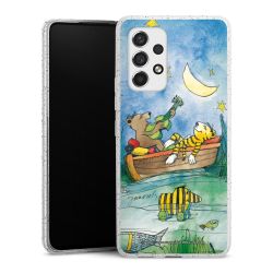 Silikon Glitter Case transparent-silber