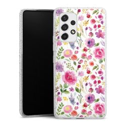 Silikon Glitter Case transparent-silber