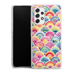 Silikon Glitter Case transparent-silber