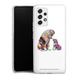 Silikon Glitter Case transparent-silber