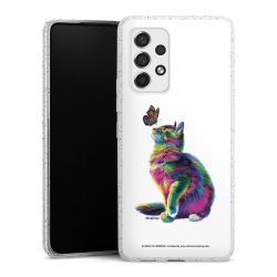 Silikon Glitter Case transparent-silber