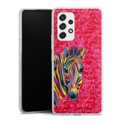 Silikon Glitter Case transparent-silber