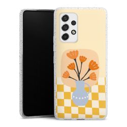 Silikon Glitter Case transparent-silber