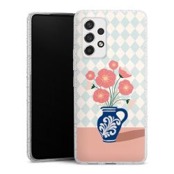 Silikon Glitter Case transparent-silber