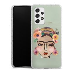 Silikon Glitter Case transparent-silber