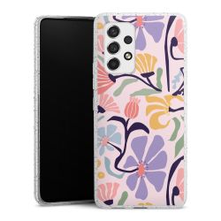 Silikon Glitter Case transparent-silber