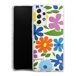 Silikon Glitter Case transparent-silber