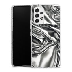 Silikon Glitter Case transparent-silber