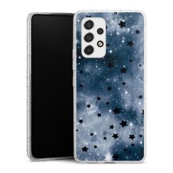 Silikon Glitter Case transparent-silber